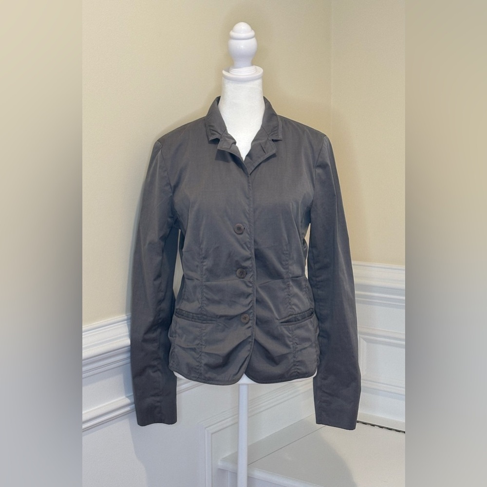 Kenneth Cole New York Gray Casual Button Front Jacket Womens Size 10